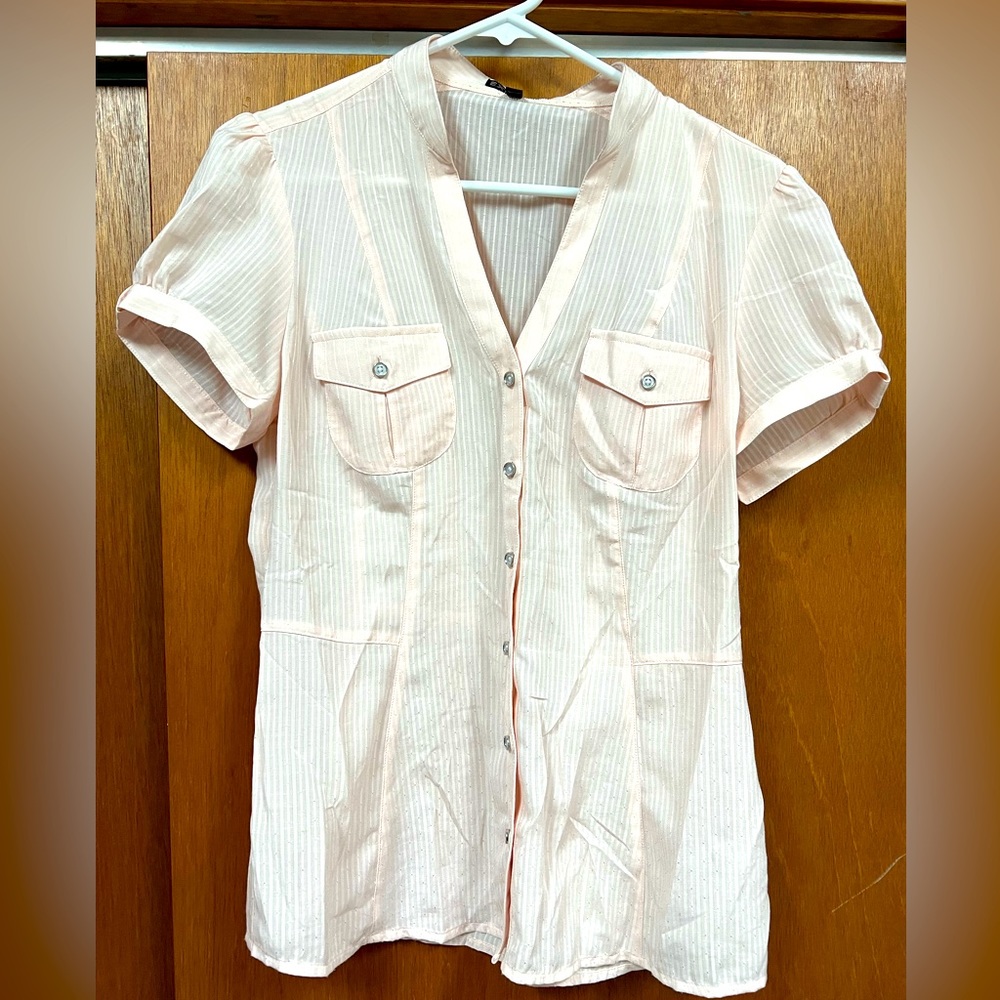 Express Light Pink Button Down Dress Shirt